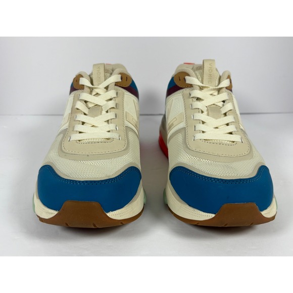 Vionic Strider Multi Color Walking Sneakers Cream Blue Red WSTRIDER Womens 8.5 - Picture 3 of 9